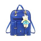 Bolsa Mochila Feminina Com Chaveiro Urso material sintético BL1201