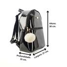 Bolsa Mochila feminina em verniz Premium Com Alça Regulável