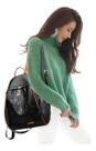Bolsa Mochila Feminina Fashion Couro Pu Casual Passeio Escolar