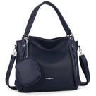Bolsa Mochila Feminina Grande De Ombro Com Alça Transversal De Couro PU TM9034 LING Cor:Azul Bolsa Mochila Feminina Grande De Ombro Com Alça Transversal De Couro PU TM9034 LING Cor:Azul