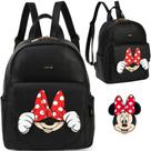 Bolsa Mochila Feminina Preta Sintética Minnie Mouse da Disney Luxcel