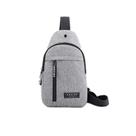 Bolsa Mochila Impermeável Transversal Crossbody Pochete De Peito Portátil Alça única Ajustável Cinza