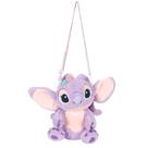 Bolsa Mochila Infantil 13" Pelúcia Stitch Angel Roxo Luxcel