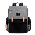 Bolsa Mochila Maternity Land modelo LUXURY CINZA COM PRETO Original