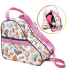 Bolsa, Mochila Para Patins Patinação Artística Infantil Quad- Estampa dogs/rosa