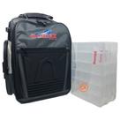 Bolsa mochila pesca sumax sm-1203 cinza c/3 estojos para iscas - carretilhas - apetrechos