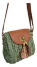 Bolsa Moderna Feminina Estilosa Pequena Passeio Linda Palha
