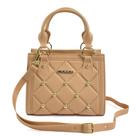 Bolsa Moleca Transversal Pequena Pedraria Alça de Mão Feminina Nude - Bolsa Moleca Transversal Pequena Pedraria Alça de Mão Feminina Nude -