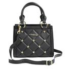 Bolsa Moleca Transversal Pequena Pedraria Alça de Mão Feminina Preto -
