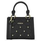 Bolsa Moleca Transversal Pequena Pedraria Alça de Mão Feminina Preto