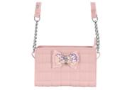 Bolsa Molekinha Infantil Lacinho Strass com Corrente 20052.3 Bolsa Molekinha Infantil Lacinho Strass com Corrente 20052.3