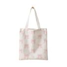 Bolsa Multifuncional De Lona Com Estampa De Laço, Mochila Casual Reutilizável, Sacola De Compras