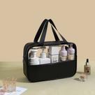 Bolsa Necessaire Maquiagem Transparente a Prova De Águas Cor:Preto