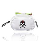 Bolsa organizadora de bolas de golfe Mimeile Skull, poliéster branco