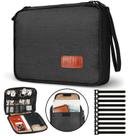 Bolsa organizadora de cabos de viagem Sunsir Waterproof Black