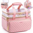 Bolsa organizadora de costura AMOIGEE de dupla camada 30x20x22 cm