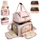 Bolsa Organizadora de Esmaltes Ahzske - Capacidade para 70 Garrafas com Luminária para Unhas