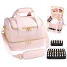 Bolsa Organizadora de Esmaltes Veirdro para 50 Garrafas com Lâmpada de Unhas