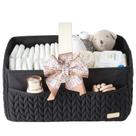 Bolsa organizadora de luxo para fraldas para bebês Caddy LUKJOJO preta