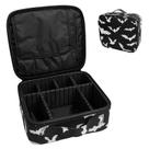 Bolsa organizadora de maquiagem 9CH Goth Halloween com divisórias ajustáveis