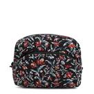 Bolsa organizadora de maquiagem cosmética Vera Bradley Perennials Noir