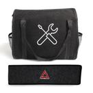 Bolsa Organizadora Porta Malas Universal + Capa Porta Triângulo de Sinalização Carpete Preto Automotivo Bolsa Organizadora Porta Malas Universal + Capa Porta Triângulo de Sinalização Carpete Preto Automotivo