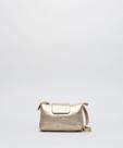 Bolsa p Couro Fernanda - Prata Velho