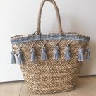bolsa palha pompons