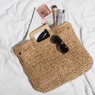 Bolsa Palha Quadrada Artesanal Tiracolo Alça Bambu Alça Tiracolo/Mão - Moda Feminina Bolsa Palha Quadrada Artesanal Tiracolo Alça Bambu Alça Tiracolo/Mão - Moda Feminina