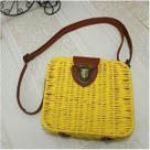 Bolsa Palha Quadrada Praia Verão Transversal Cores