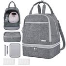 Bolsa para bomba de mama DERJUNSTAR Spectra S1 S2 com bolsos cinza
