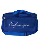 Bolsa para enfermagem com alça de mão e ombro cor azul