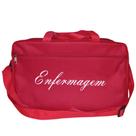 Bolsa para enfermagem com alça de mão e ombro cor vermelha