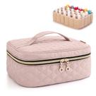 Bolsa para Esmaltes Yarwo para 24 Botellas de 15mL Rosa Polvoriento