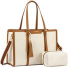 Bolsa para Laptop LOVEVOOK 15,6" - Bolsa de Lona Bege para Mulheres