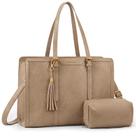 Bolsa para laptop LOVEVOOK, bolsa de couro vintage de 15,6 polegadas com bolsa