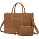 Bolsa para laptop LOVEVOOK, bolsa de trabalho impermeável marrom de 15,6 polegadas
