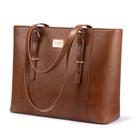 Bolsa para laptop LOVEVOOK em couro estruturado para mulheres de 15,6"