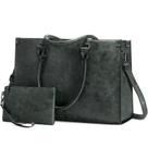 Bolsa para laptop LOVEVOOK para mulheres de 15,6 polegadas com porta USB verde escuro