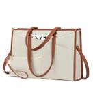 Bolsa para laptop LOVEVOOK para mulheres de 15,6 polegadas, lona, marrom, bege