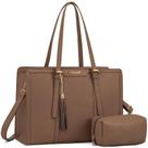 Bolsa para laptop LOVEVOOK para mulheres em couro PU impermeável de 15,6"