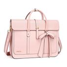 Bolsa para Laptop MOSISO de Couro PU Rosa - 15 a 15,6 Polegadas