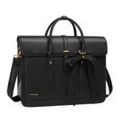 Bolsa para laptop MOSISO PU Leather 13-14 polegadas preta