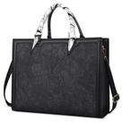 Bolsa para laptop NUBILY Tote em couro impermeável de 15,6 polegadas preta Bolsa para laptop NUBILY Tote em couro impermeável de 15,6 polegadas preta