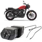 Bolsa Para Moto Custom Alforge Lateral 30 Litros + Afastador Royal Enfield Meteor 350