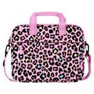 Bolsa para tablet Choco Mocha Kids 32x25x3 cm estampa de leopardo rosa