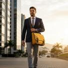 Bolsa Pasta Carteiro Lona Masculina Transversal Ombro Executiva Trabalho Notebook Resistente
