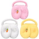 Bolsa Pelúcia Orelhas de Coelho Acessório Páscoa - 1 Unidade Cor:Branco