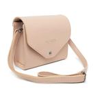 Bolsa Pequena Alça Transversal Lara Mini Bag Vegatta Vegana Sintético Nude