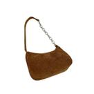 Bolsa Pequena Aveludada Forrada Retrô Vintage de Mão Ombro